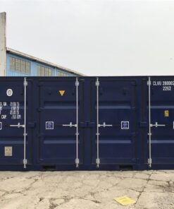 CONTENEDOR DE 20 PIES LADO ABIERTO AZUL PROFUNDO