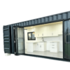 CASA CONTENEDOR DE 40 PIES CON PUERTA CORREDIZA