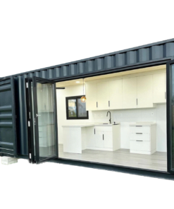 CASA CONTENEDOR DE 40 PIES CON PUERTA CORREDIZA
